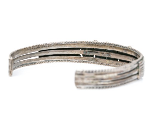 Lot Of Three Sterling Silver Southwestern Cuff Style Bracelets