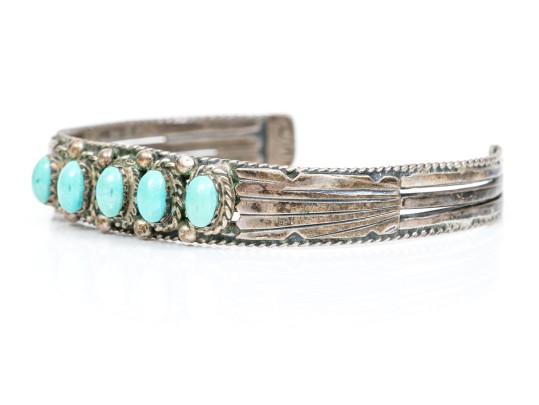 Lot Of Three Sterling Silver Southwestern Cuff Style Bracelets