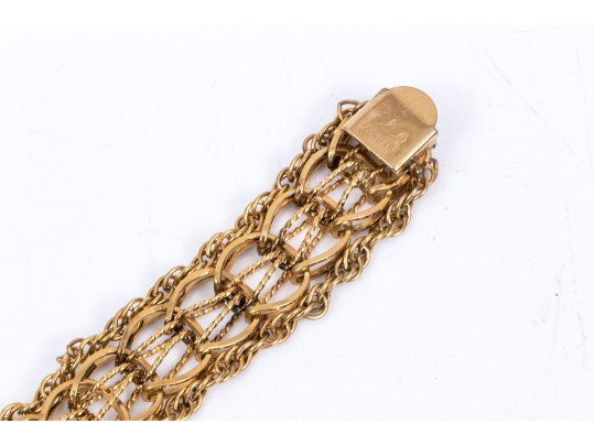 Vintage Classic Gold Filled Retro Charm Style Link Bracelet