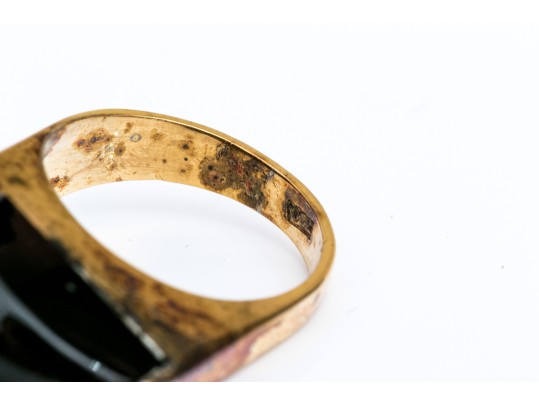 Sterling Silver Vermeil Contemporary Fantasy Cut Smoky Quartz Ring, Size 5