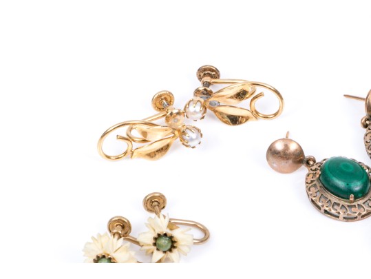 Lot Of Gold Filled Assorted Vintage Earrings