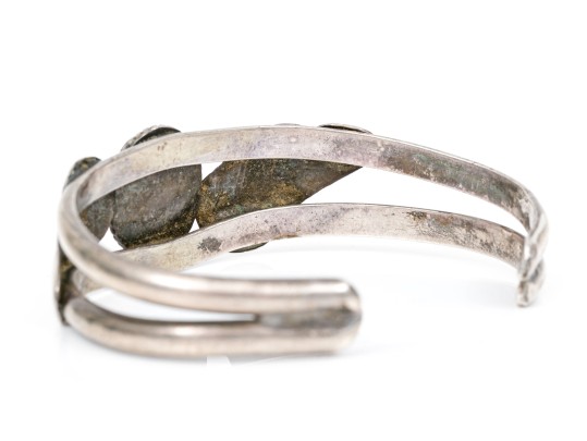Lot Of Three Sterling Silver Southwestern Cuff Style Bracelets