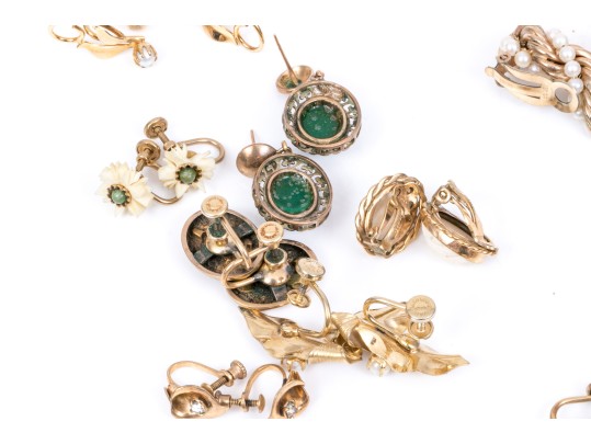Lot Of Gold Filled Assorted Vintage Earrings