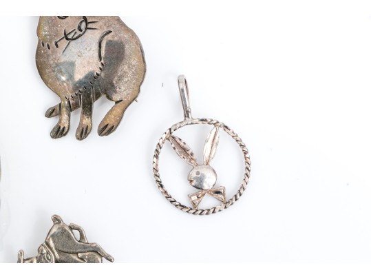Sterling Silver Collection Of Assorted Bunny Motif Jewelry Pieces