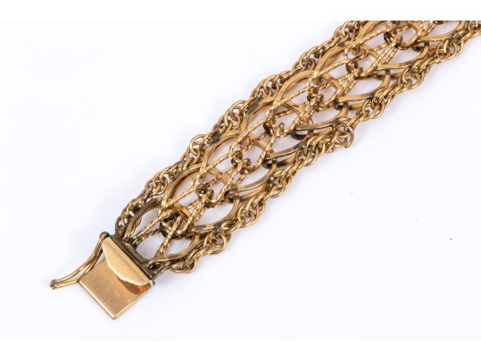 Vintage Classic Gold Filled Retro Charm Style Link Bracelet