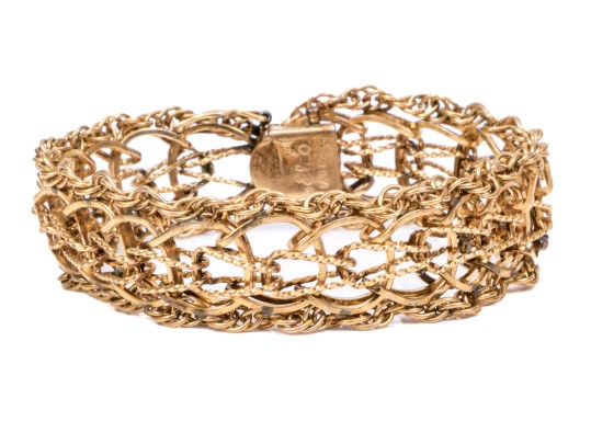 Vintage Classic Gold Filled Retro Charm Style Link Bracelet