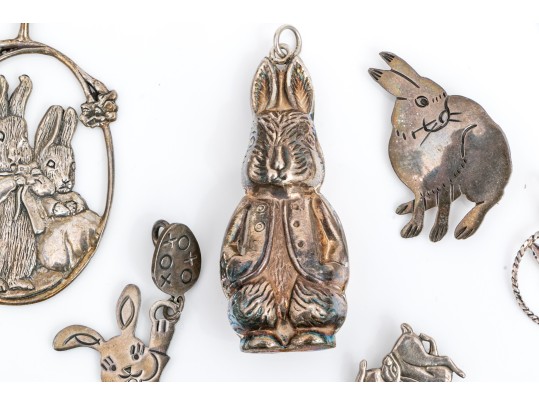 Sterling Silver Collection Of Assorted Bunny Motif Jewelry Pieces