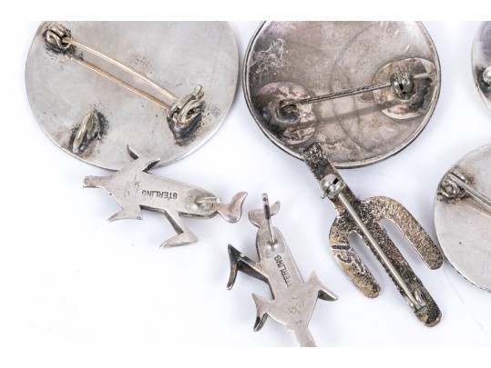 Lot Of Fun Southwestern Motif Sterling Silver Jewelry Pieces