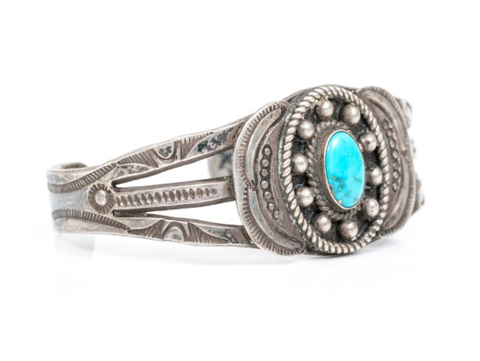 Lot Of Three Sterling Silver Southwestern Cuff Style Bracelets