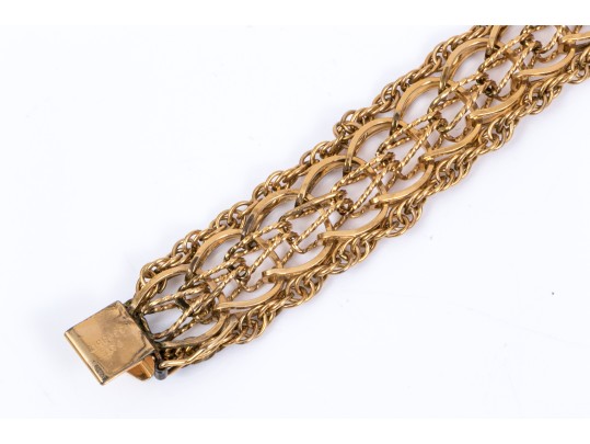 Vintage Classic Gold Filled Retro Charm Style Link Bracelet