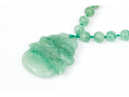 Lot Of Assorted Green Aventurine Quartz Motif Jewelry Pieces, Including A Fabulous Brooch