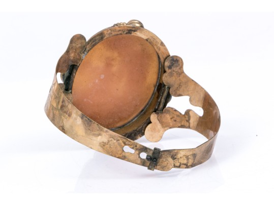 Antique Beautiful Delicate Gold Filled Cameo Motif Bracelet