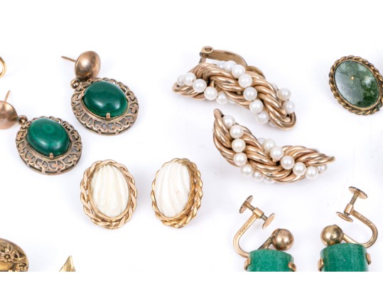 Lot Of Gold Filled Assorted Vintage Earrings