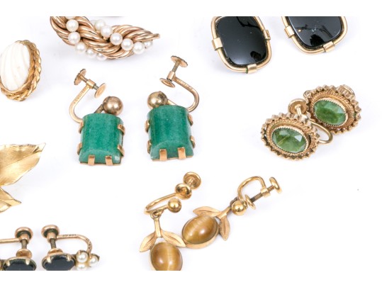 Lot Of Gold Filled Assorted Vintage Earrings