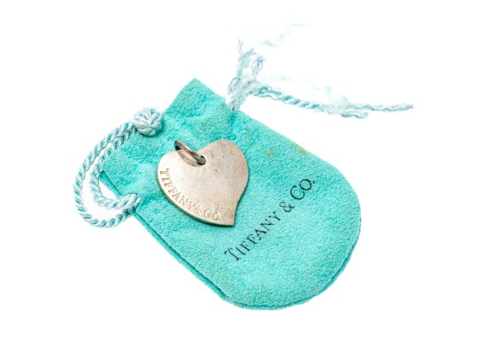 Tiffany And Co. Sterling Silver Double Heart Shaped Pendant