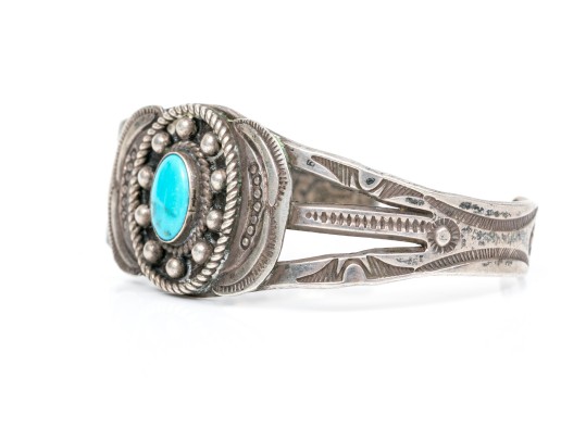 Lot Of Three Sterling Silver Southwestern Cuff Style Bracelets