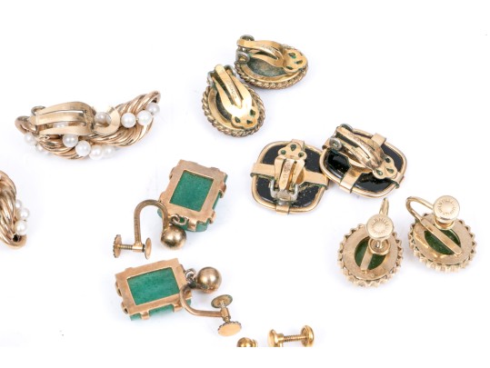 Lot Of Gold Filled Assorted Vintage Earrings