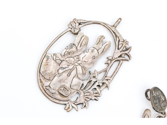 Sterling Silver Collection Of Assorted Bunny Motif Jewelry Pieces