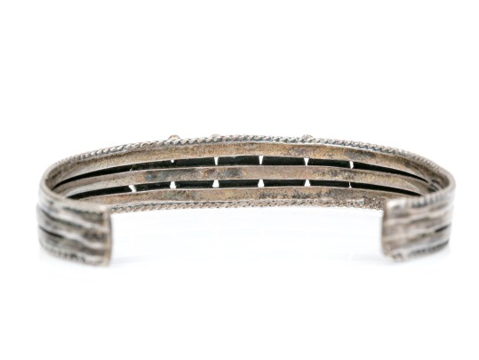 Lot Of Three Sterling Silver Southwestern Cuff Style Bracelets