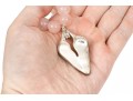 Striking Graduated Pink Rose Quartz Necklace With Brutalist Heart Pendant
