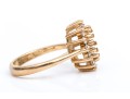 14k Yellow Gold 9x7 Oval Moissanite Halo Semi Mount Ring, Size 6.5