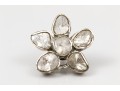 Sterling Silver Beautiful Macle Cut Diamond Flower Motif Earrings
