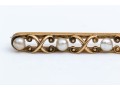 14k Yellow Gold Lovely Vintage Cultured Freshwater Pearl And 'X