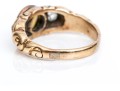 14K Gold Beautiful Antique Cats Eye Chrysoberyl And Diamond Ring, App. 0.17 TCW, Size 6.5,