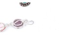 Sterling Silver Fun Multi Color Synthetic Cats Eye Bracelet And Complementary Pendant