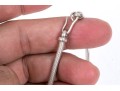 Sterling Silver Striking Multi Color Glass And Composite Pendant, On Chunky Snake Chain