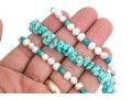 Pair Of Turquoise And Howlite And Turquoise, Howlite And Cultured Freshwater Pearl Necklaces