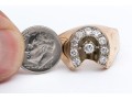 10K Yellow Gold And Diamond Lucky Horseshoe Ring, App. 0.62 TCW, Size 12.75