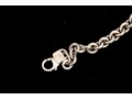Sterling Silver Lovely Mother-of-pearl Flower Pendant, On Chunky Curb Chain