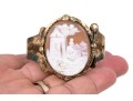 Antique Beautiful Delicate Gold Filled Cameo Motif Bracelet
