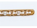 14k Yellow Gold Lovely Vintage Cultured Freshwater Pearl And 'X