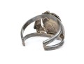 Dee Morris Sterling Rope And Fan Edged Turquoise Southwestern Style Cuff Bracelet