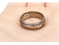 John Hardy Sterling And 18k Beautiful Dot Motif Band Ring, Size 8 (see Sizing Note)