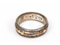 John Hardy Sterling And 18k Beautiful Dot Motif Band Ring, Size 8 (see Sizing Note)