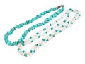 Pair Of Turquoise And Howlite And Turquoise, Howlite And Cultured Freshwater Pearl Necklaces