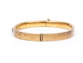 Gold Filled Pretty Vintage Hinged Bangle Bracelet