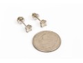 14k White Gold Diamond Solitaire Stud Earrings, App. 0.50 TCW