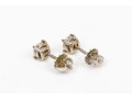 14k White Gold Diamond Solitaire Stud Earrings, App. 0.50 TCW