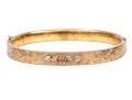 Gold Filled Pretty Vintage Hinged Bangle Bracelet