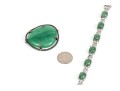 Lot Of Assorted Green Aventurine Quartz Motif Jewelry Pieces, Including A Fabulous Brooch