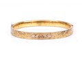 Gold Filled Pretty Vintage Hinged Bangle Bracelet