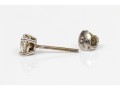 14k White Gold Diamond Solitaire Stud Earrings, App. 0.50 TCW