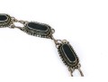 Vintage Black Wood And Gold Plated Impactful Chunky Opera Length Necklace