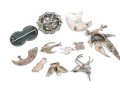 Sterling Silver And 800 Silver Collection Of Assorted Bird Motif Jewelry Pieces