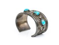 Sterling Silver Chunky Southwestern Motif Cuff Bracelet