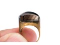 Sterling Silver Vermeil Contemporary Fantasy Cut Smoky Quartz Ring, Size 5